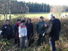 Oulujokiseuran johtokuntaa ja Turkansaarenmuseon henkilökuntaa Sorvossa 14.10.2015